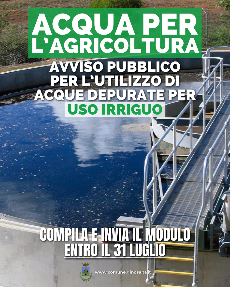 Immagine: avviso acqua agricoltura
