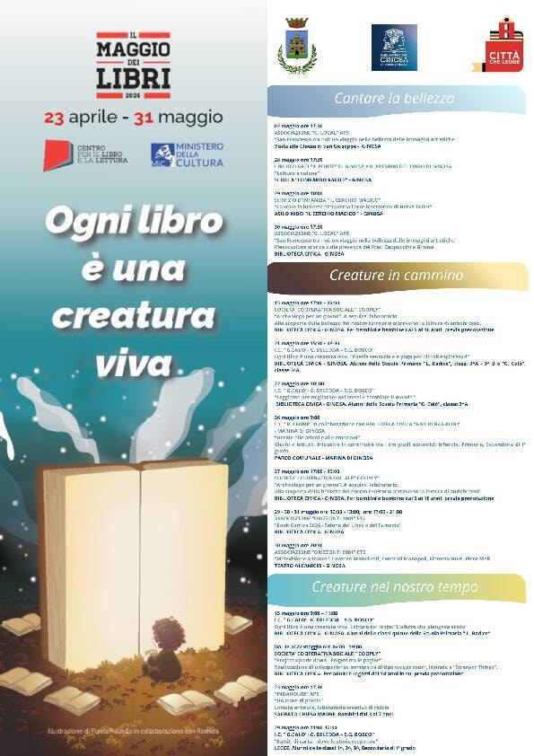 Immagine: Calendario Eventi Il Maggio Dei Libri 2026