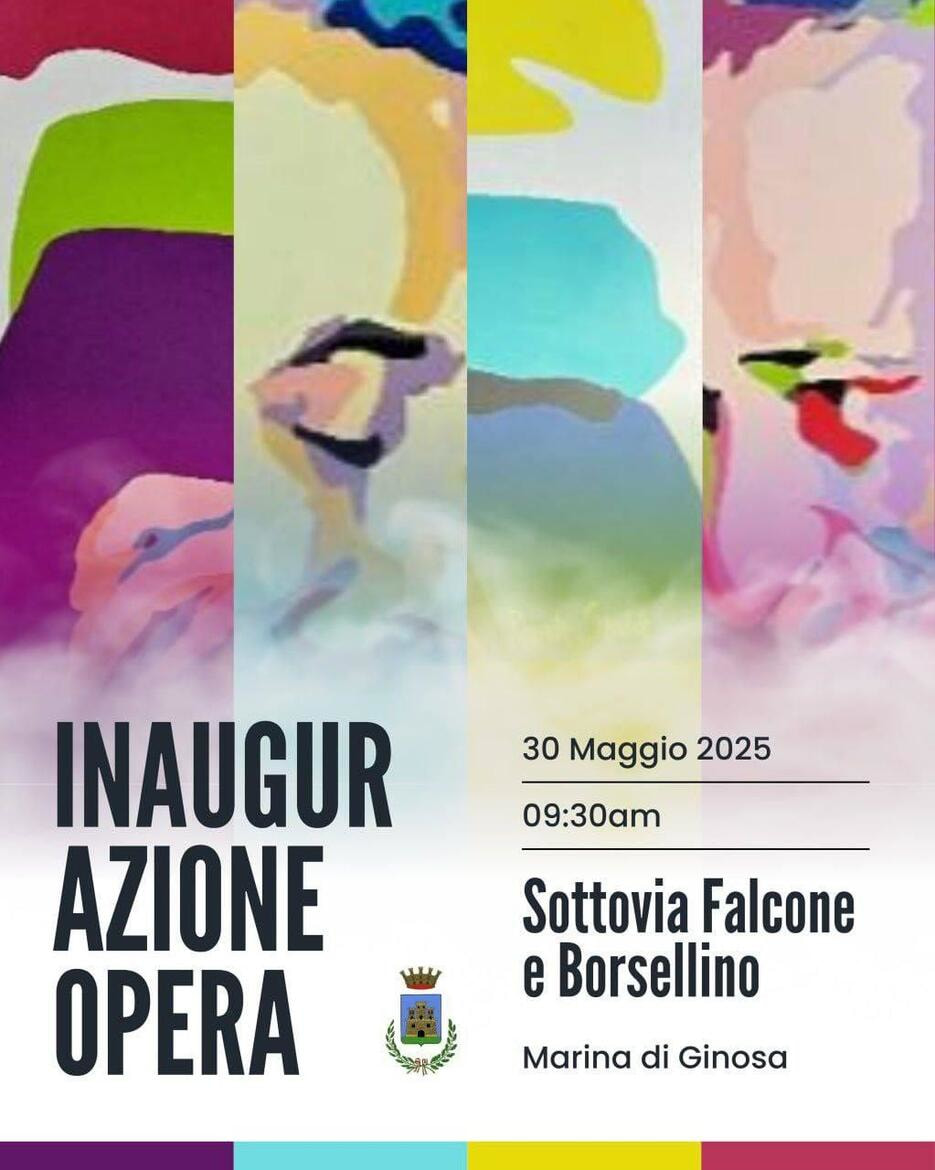 Immagine: inaugurazione dell’opera in omaggio a Falcone e Borsellino 