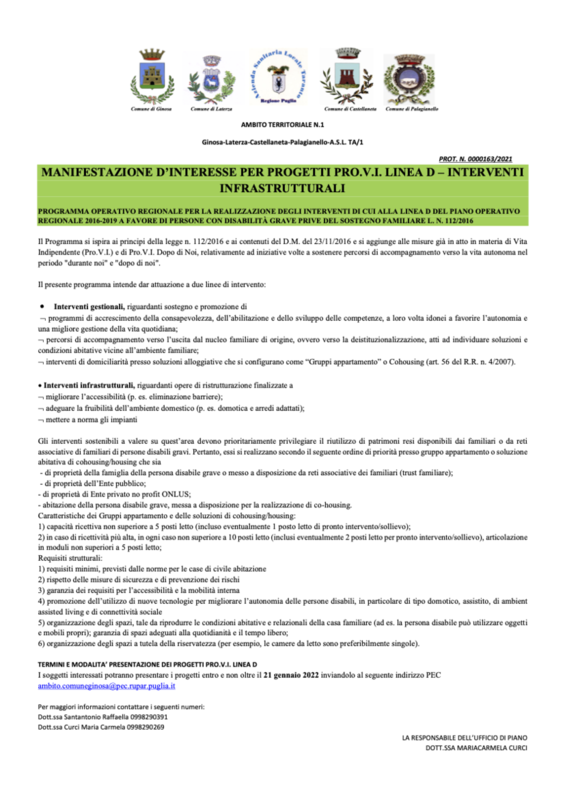 Immagine: Avviso_-_PROGETTI_PRO.V.I._LINEA_D146