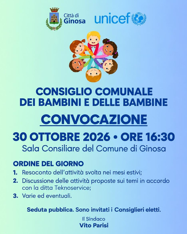 Immagine: consiglio comunale dei bambini del 30 ottobre 2026
