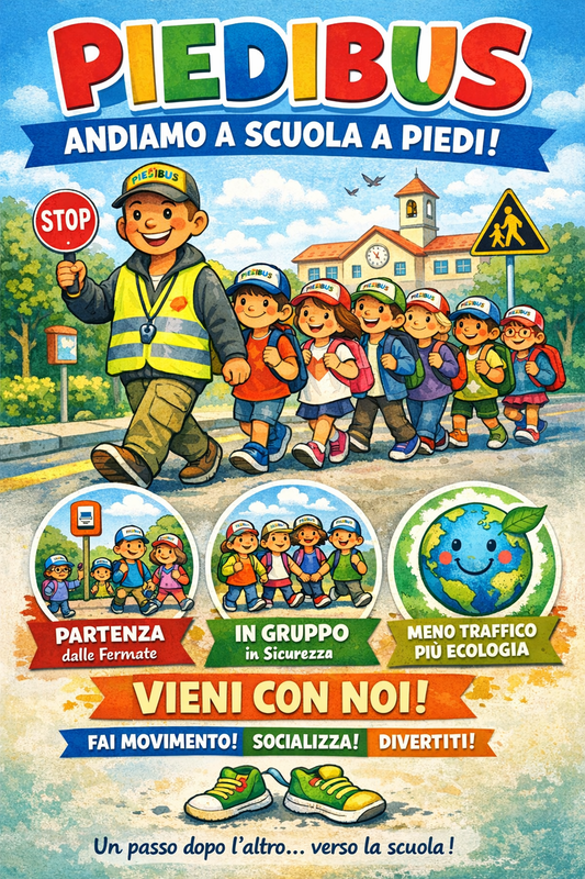 Immagine: locandina piedibus