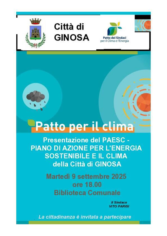 Immagine: Presentazione del PAESC – Piano d’Azione per l’Energia Sostenibile e il Clima del Comune di Ginosa