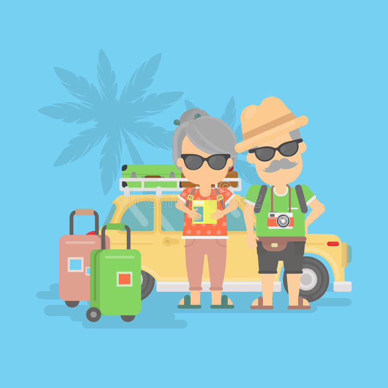 Immagine: retired-couple-vacation-isolated-happy-funny-grandparents-sunglasses-cameras-suitcases-stand-near-traveling-car-8456449499