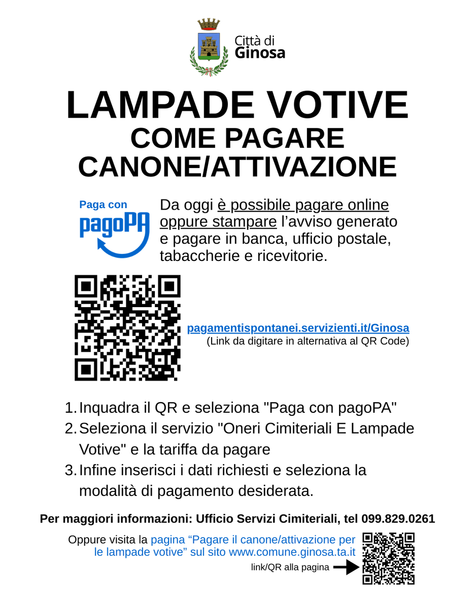 Immagine: pagamento canone luce votiva